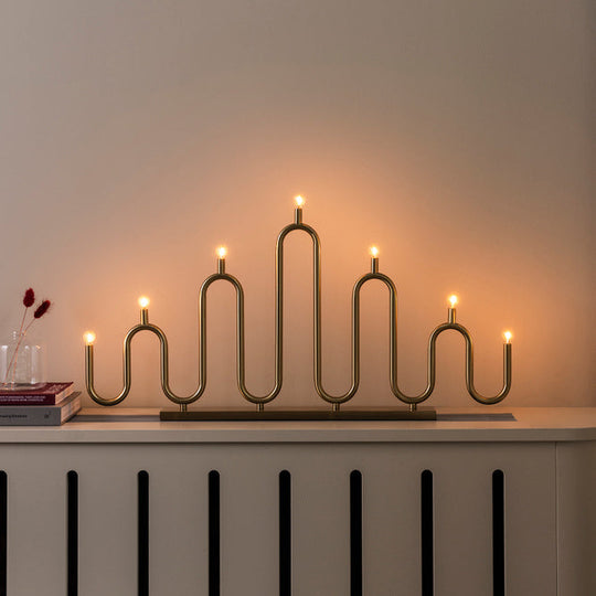 Noel adventsstake 7-lys-Julebelysning adventsstake-Globen Lighting-Messing-426065-Lightup.no