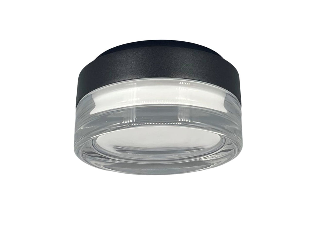 Nova Alba tak/vegglampe 9W 2700/3000/4000 Kelvin IP65 - Dimbar-Baderomsbelysning vegglamper-NorDesign-Svart / Klar-360911305-Lightup.no