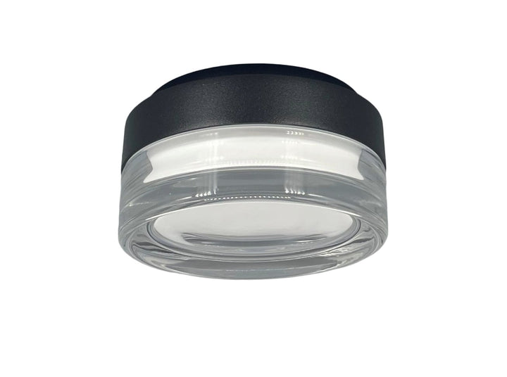 Nova Alba tak/vegglampe 9W 2700/3000/4000 Kelvin IP65 - Dimbar-Baderomsbelysning vegglamper-NorDesign-Svart / Klar-360911305-Lightup.no