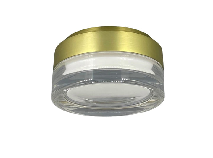 Nova Alba tak/vegglampe 9W 2700/3000/4000 Kelvin IP65 - Dimbar-Baderomsbelysning vegglamper-NorDesign-Messing / Klar-360911323-Lightup.no
