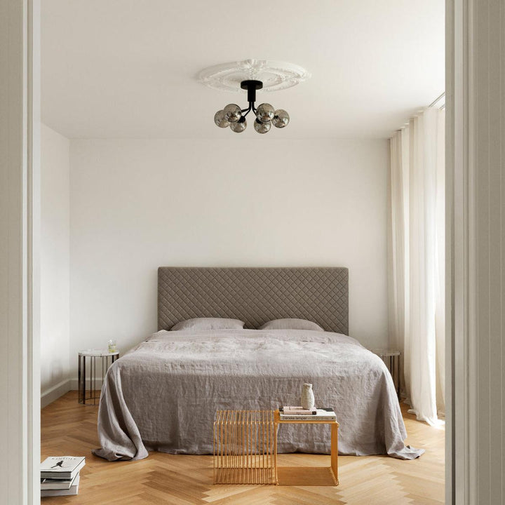 Nuura Apiales 6 taklampe - satengsort / optic røyket glass-Takpendler-Nuura-Svart / Røyk-Nua__2059009-Lightup.no