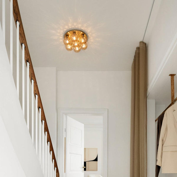 Nuura Apiales 7 plafond - børstet messing / optikk gull-Taklamper-Nuura-Messing-Nua__2059012-Lightup.no