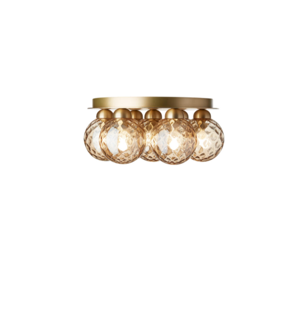 Nuura Apiales 7 plafond - børstet messing / optikk gull-Taklamper-Nuura-Messing-Nua__2059012-Lightup.no
