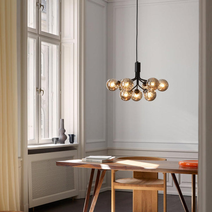 Nuura Apiales 9 svart/optic glass-Takpendler-Nuura-Svart-Nua__ 2051010-Lightup.no