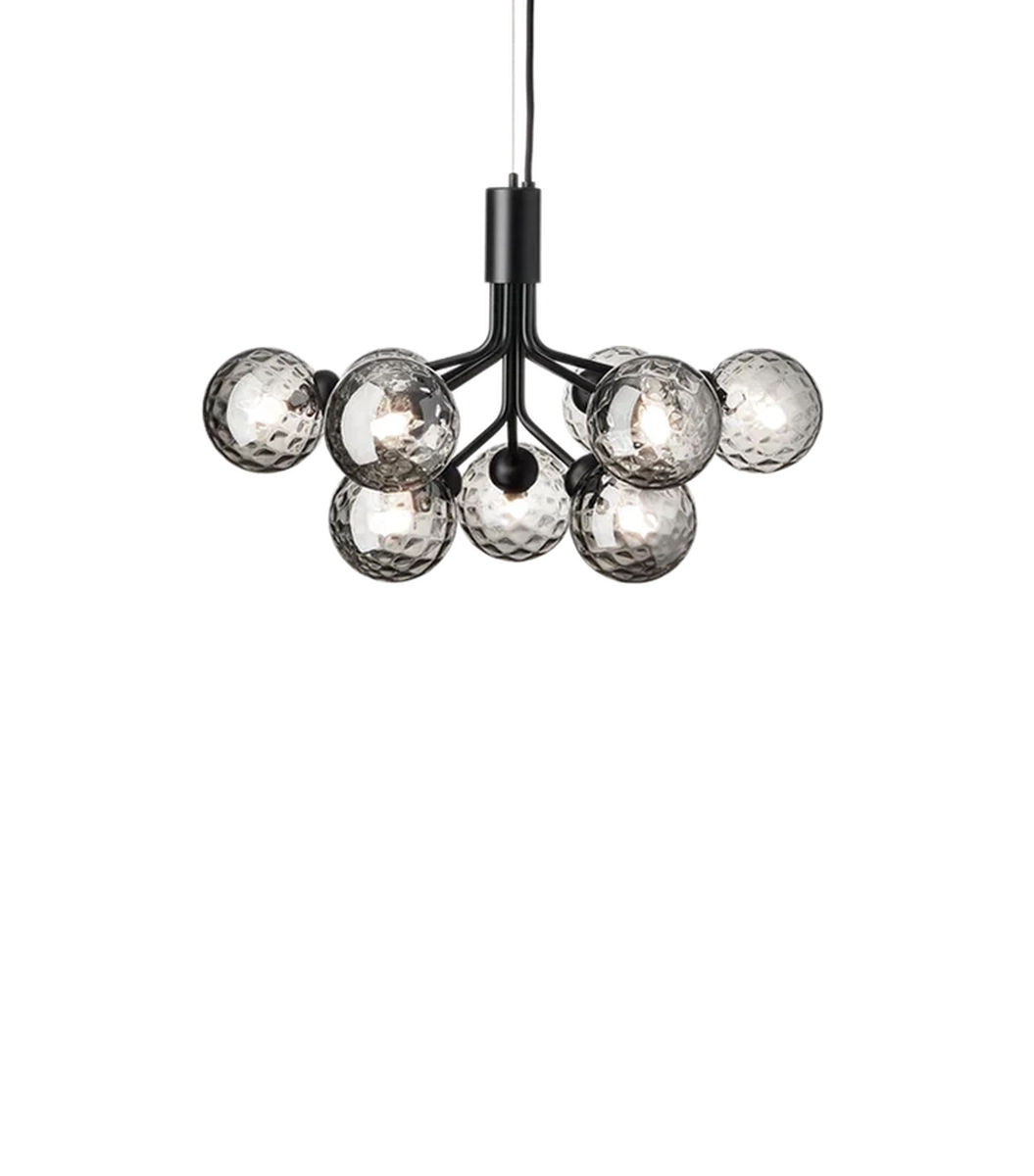 Nuura Apiales 9 svart/optic glass-Takpendler-Nuura-Svart-Nua__ 2051010-Lightup.no