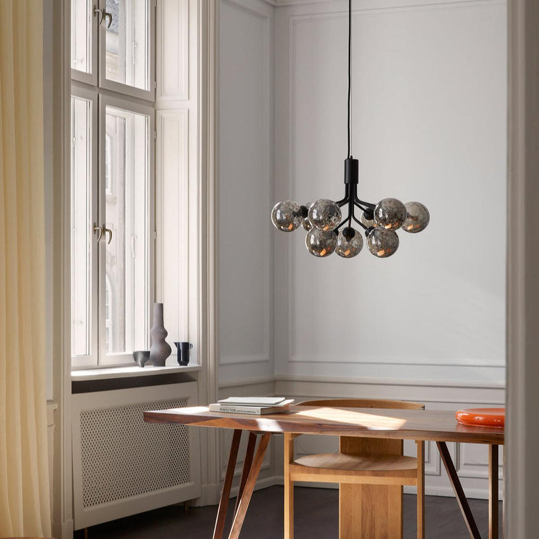 Nuura Apiales 9 svart/optic glass-Takpendler-Nuura-Svart-Nua__ 2051010-Lightup.no