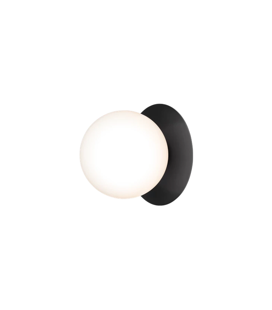 Nuura Liila 1 utendørslampe-Utebelysning vegg klassisk-Nuura-Svart / Opal-Nua__2046011-Lightup.no