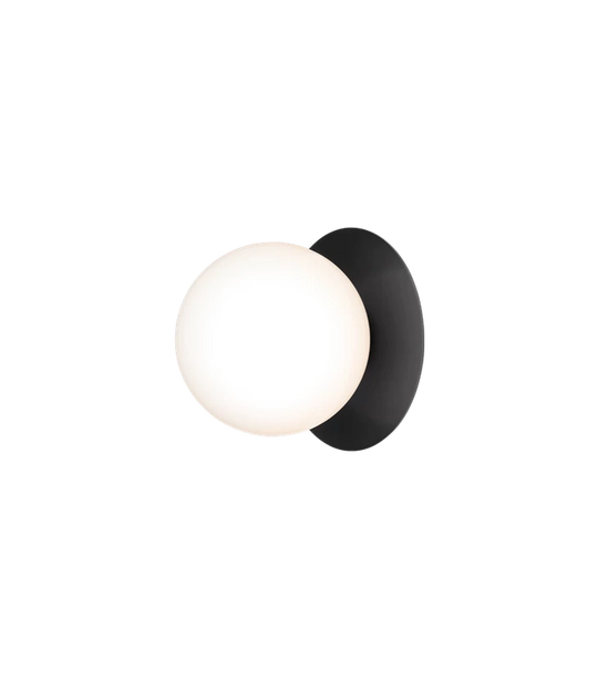 Nuura Liila 1 utendørslampe-Utebelysning vegg klassisk-Nuura-Svart / Opal-Nua__2046011-Lightup.no