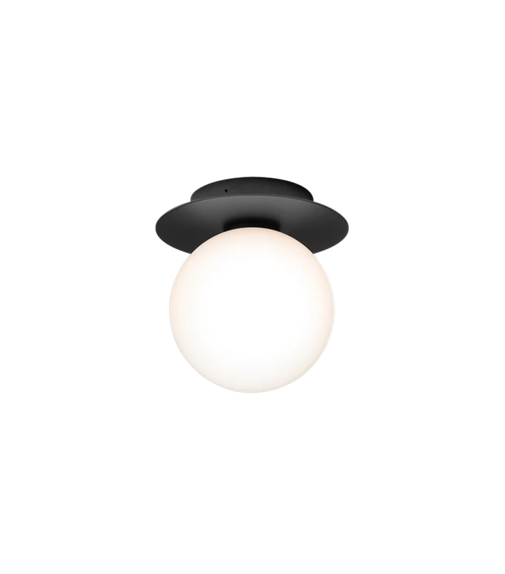 Nuura Liila 1 utendørslampe-Utebelysning vegg klassisk-Nuura-Svart / Opal-Nua__2046011-Lightup.no