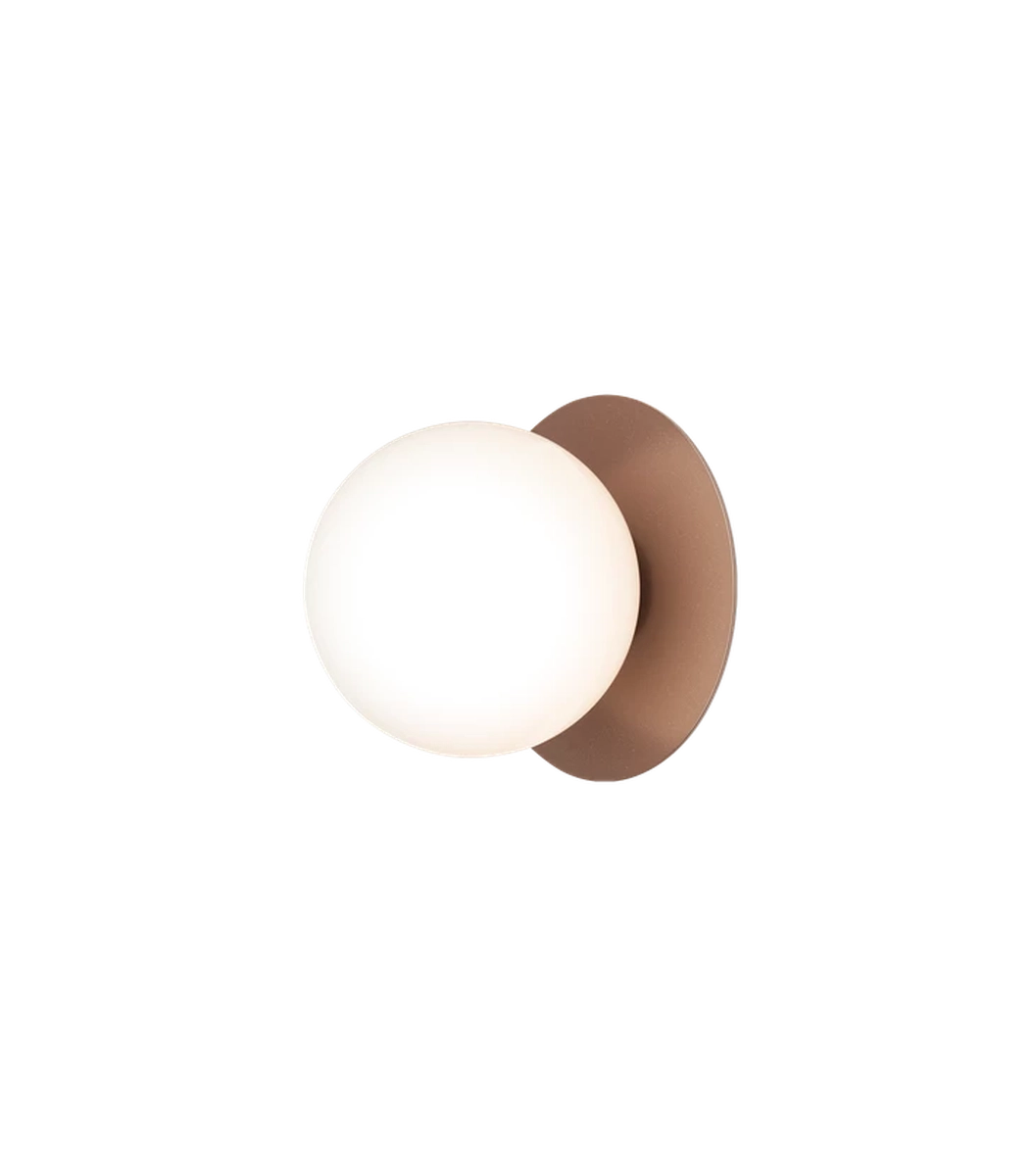 Nuura Liila 1 utendørslampe - mørk bronse/opal-Utebelysning vegg klassisk-Nuura-Bronse / Opal-Nua__2046009-Lightup.no