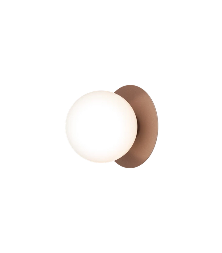Nuura Liila 1 utendørslampe - mørk bronse/opal-Utebelysning vegg klassisk-Nuura-Bronse / Opal-Nua__2046009-Lightup.no