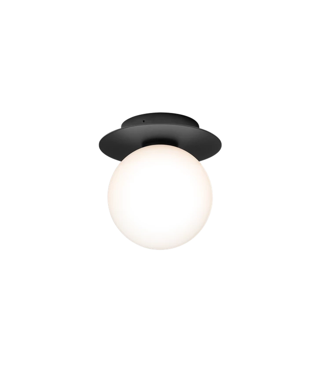 Nuura Liila 1 utendørslampe - svart/opal-Utebelysning vegg klassisk-Nuura-Nua__2046011-Lightup.no