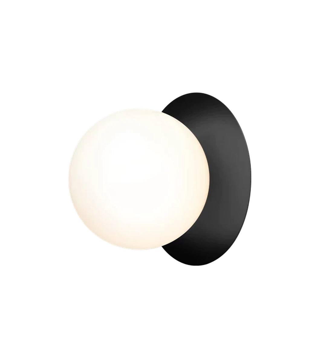 Nuura Liila 1 vegglampe/taklampe - large - svart / opal-Vegglamper-Nuura-Svart / Opal-Nua__2046032-Lightup.no