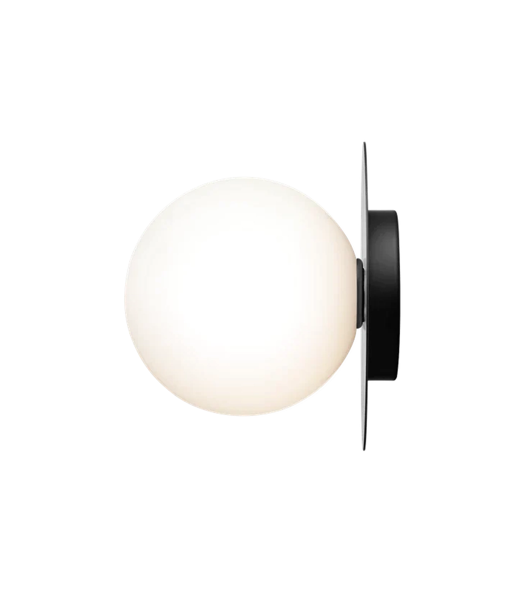 Nuura Liila 1 vegglampe/taklampe - large - svart / opal-Vegglamper-Nuura-Svart / Opal-Nua__2046032-Lightup.no