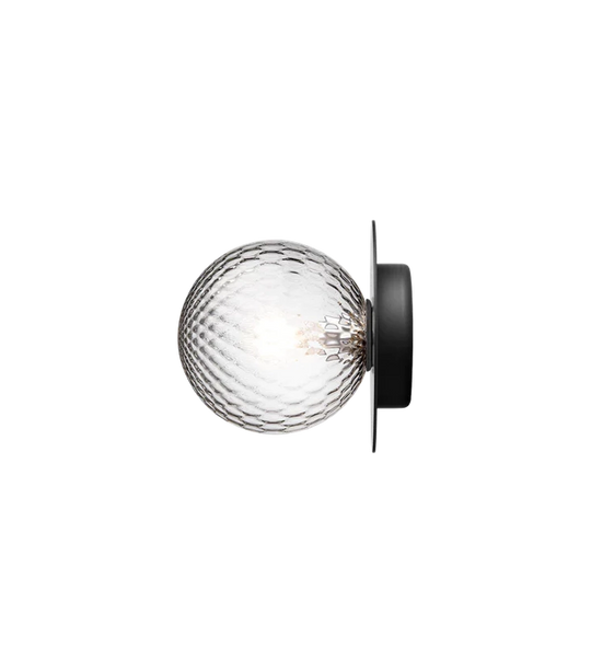 Nuura Liila 1 vegglampe/taklampe - medium - svart / optic-Vegglamper-Nuura-Svart-Nua__2046026-Lightup.no
