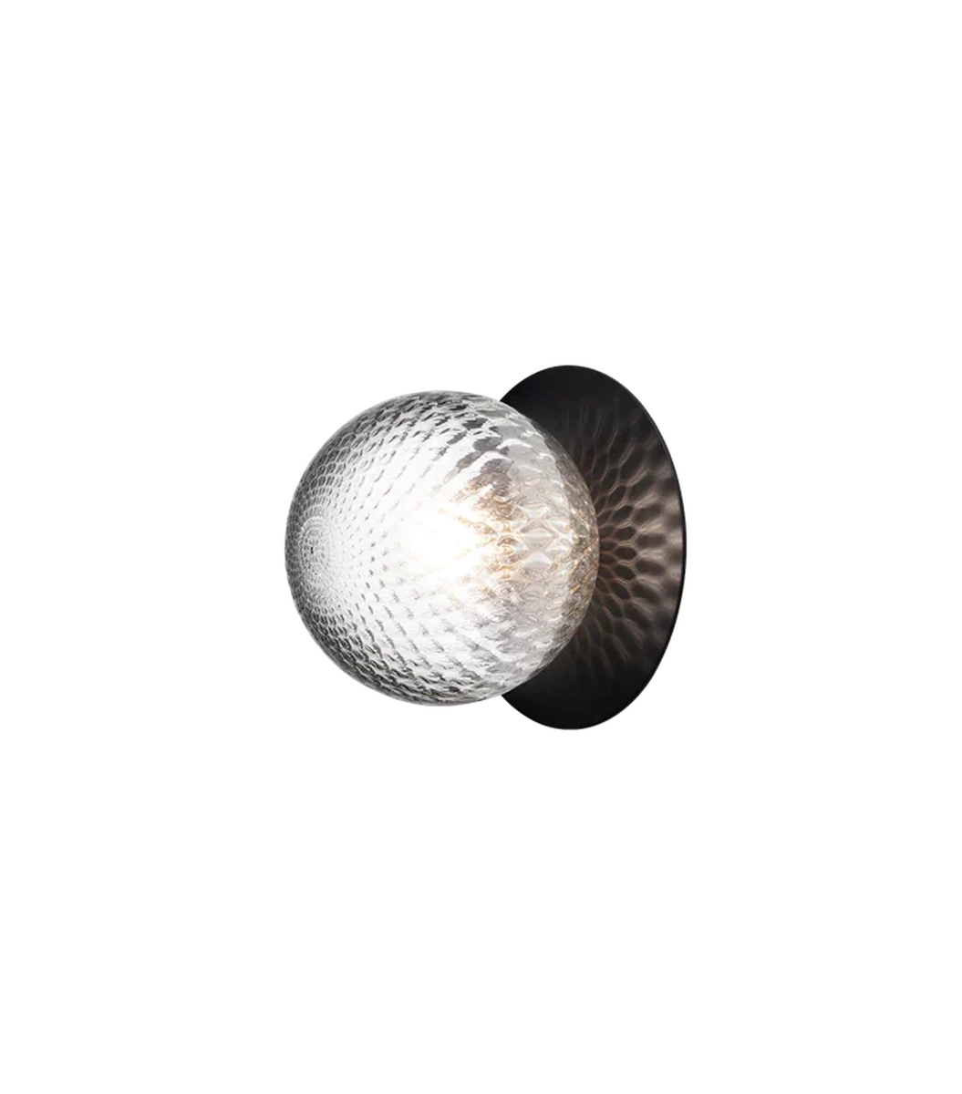 Nuura Liila 1 vegglampe/taklampe - medium - svart / optic-Vegglamper-Nuura-Nua__2046026-Lightup.no