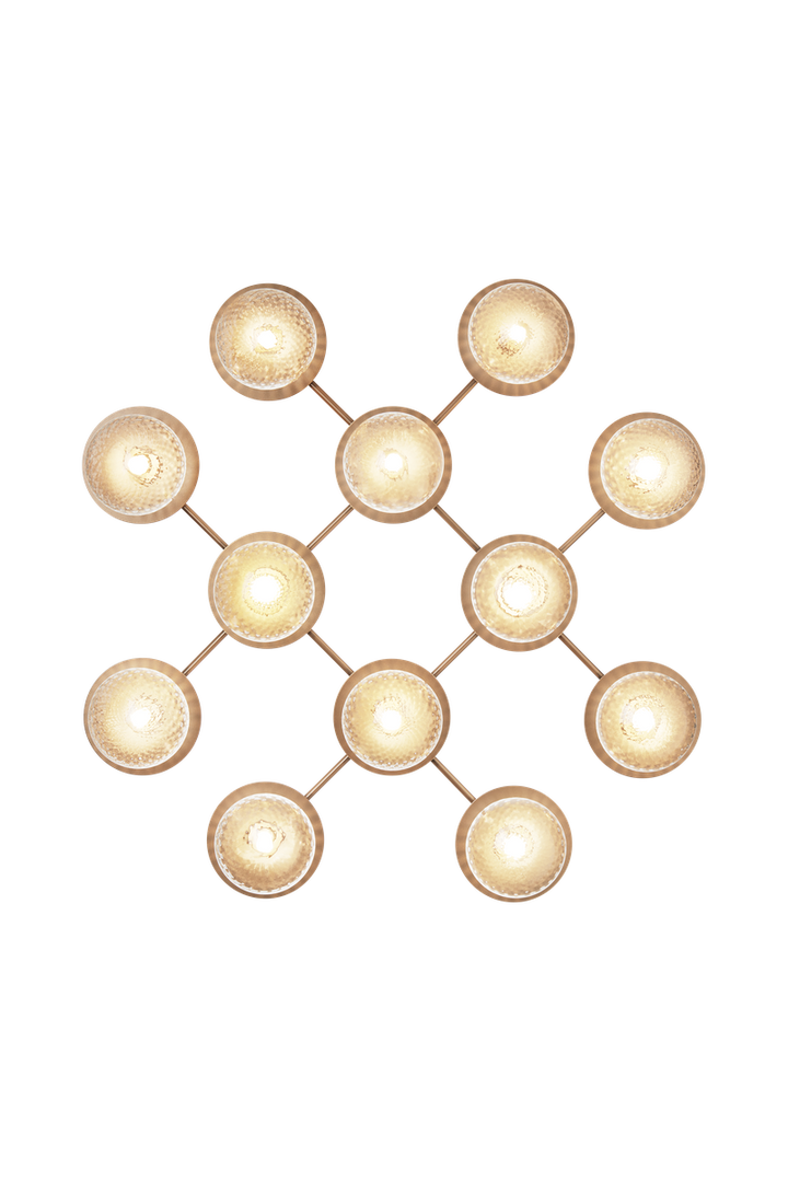 Nuura Liila 12 taklampe/vegglampe - optic-Vegglamper-Nuura-Messing-Nua__2041001-Lightup.no