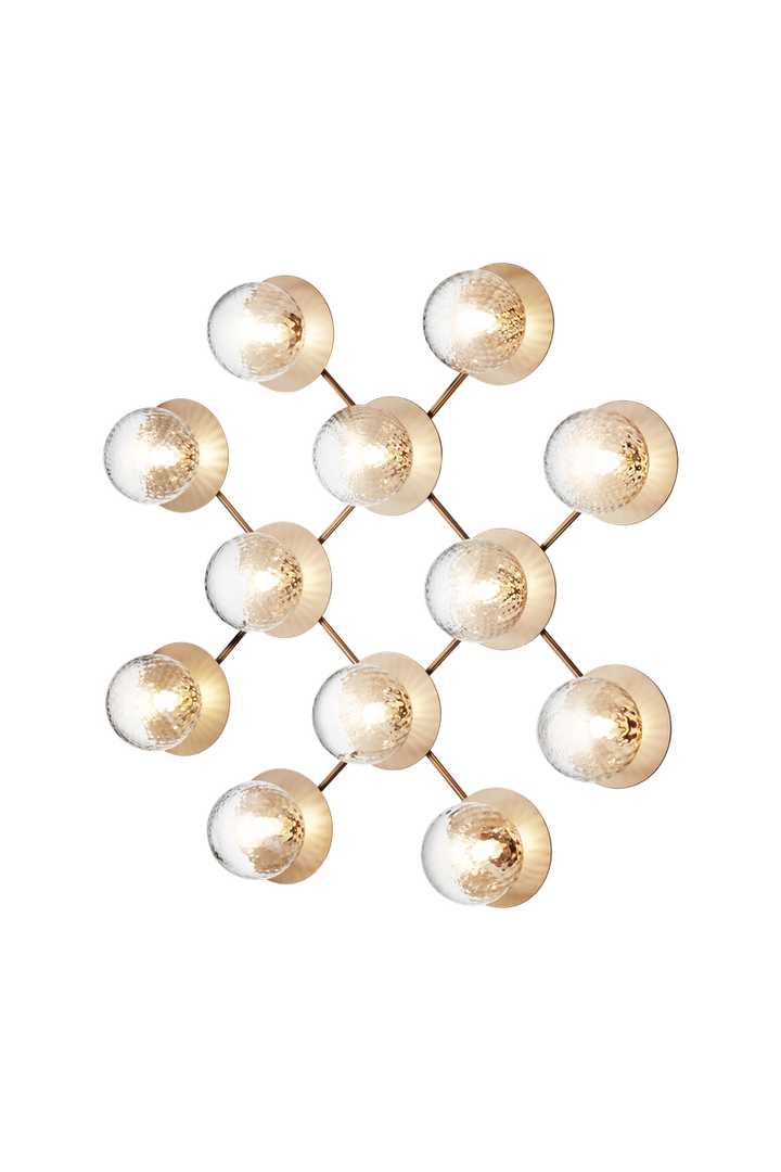 Nuura Liila 12 taklampe/vegglampe - optic-Vegglamper-Nuura-Messing-Nua__2041001-Lightup.no