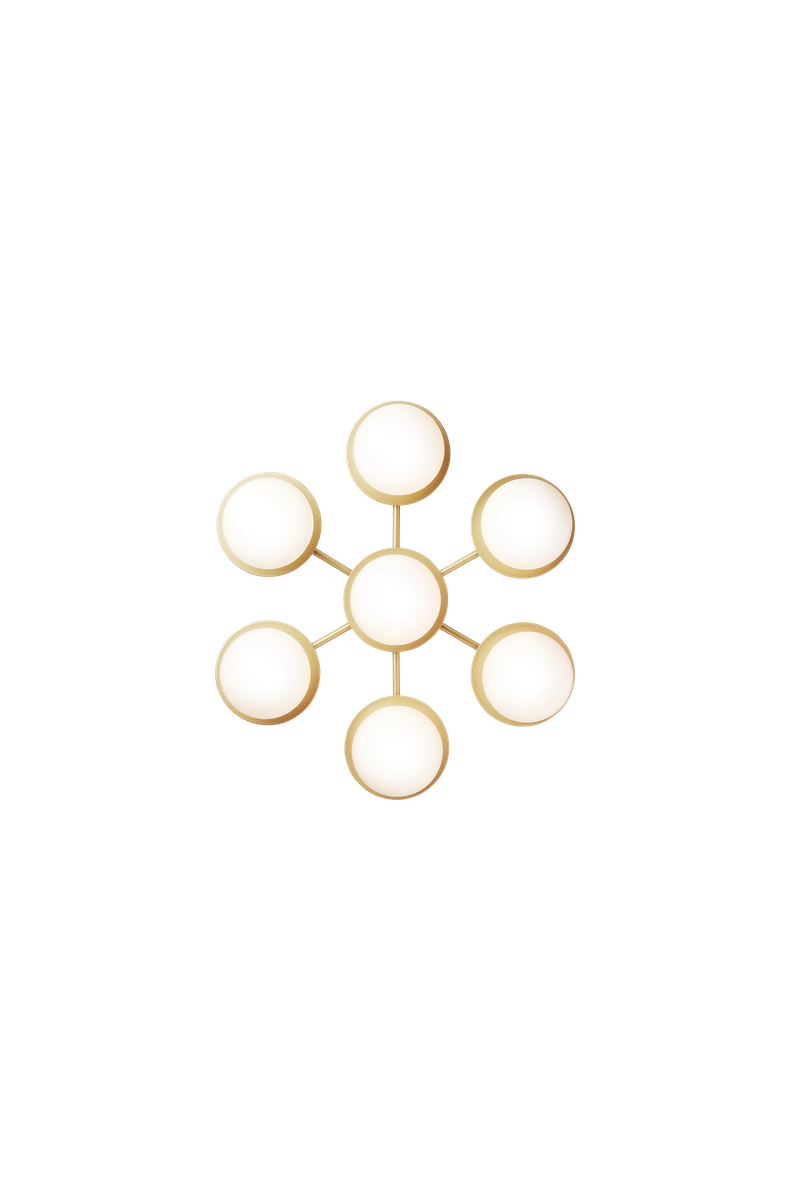 Nuura Liila Star-Vegglamper-Nuura-Messing / Opal-Nua__2041006-Lightup.no