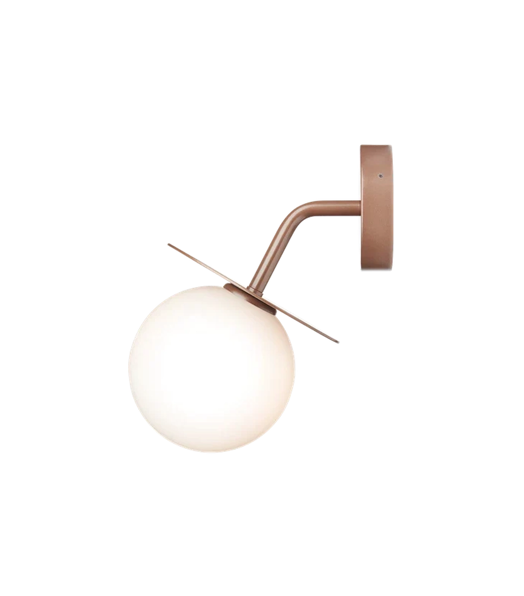 Nuura Liila utendørslampe - bronse/opal-Utebelysning vegg klassisk-Nuura-Bronse / Opal-Nua__2045001-Lightup.no