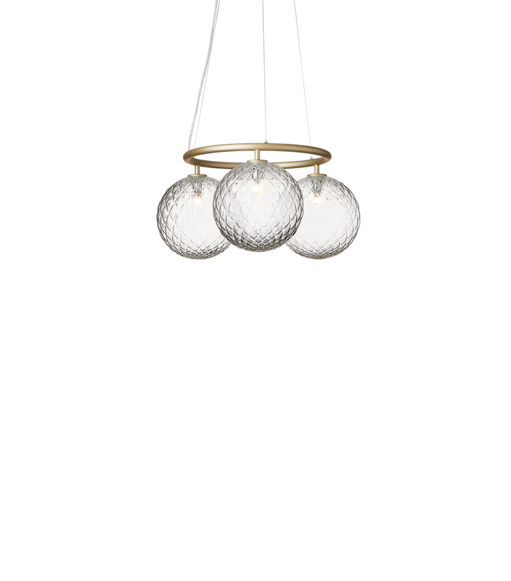 Nuura Miira 3 circular taklampe-Takpendler-Nuura-Optisk klart glass-Messing-Nua__2032043-Lightup.no
