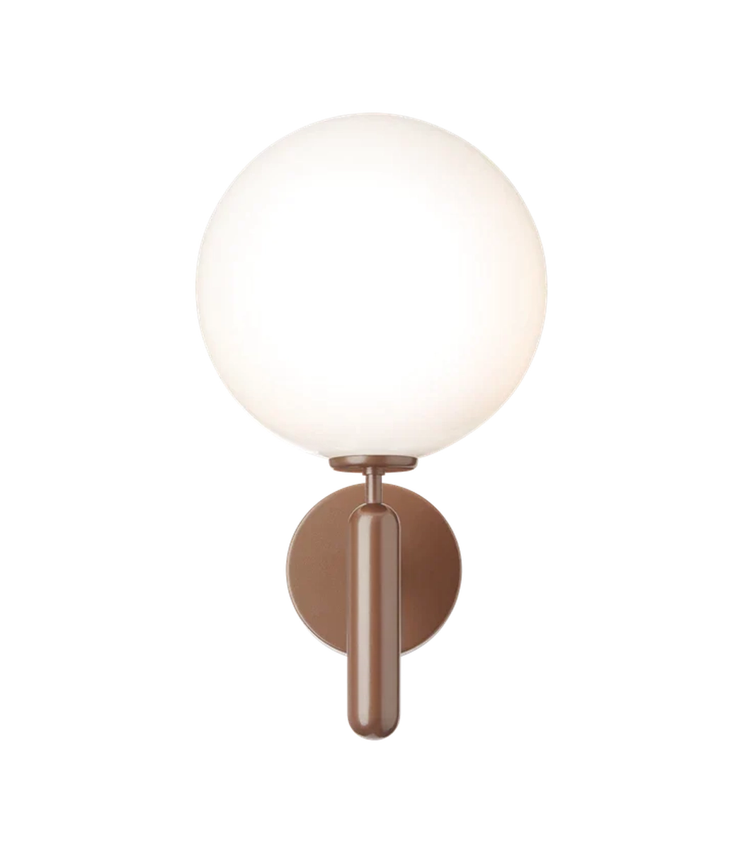 Nuura Miira utendørslampe - bronse / opal-Utebelysning vegg klassisk-Nuura-Bronse / Opal-Nua__2035011-Lightup.no