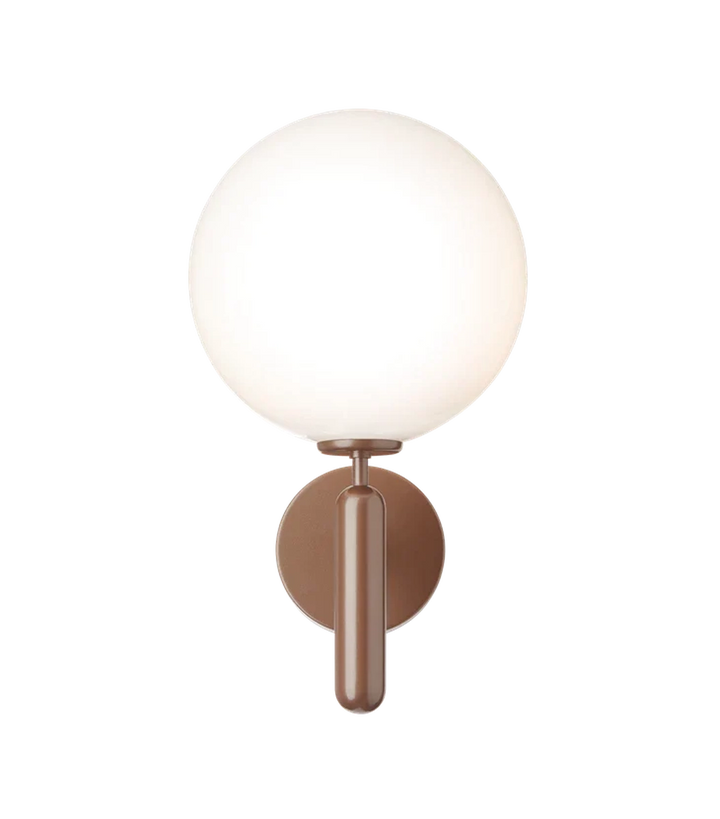 Nuura Miira utendørslampe - bronse / opal-Utebelysning vegg klassisk-Nuura-Bronse / Opal-Nua__2035011-Lightup.no