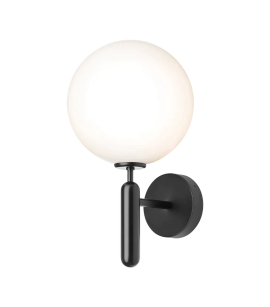 Nuura Miira utendørslampe - svart / opal-Utebelysning vegg klassisk-Nuura-Svart / Opal-Nua__2035006-Lightup.no