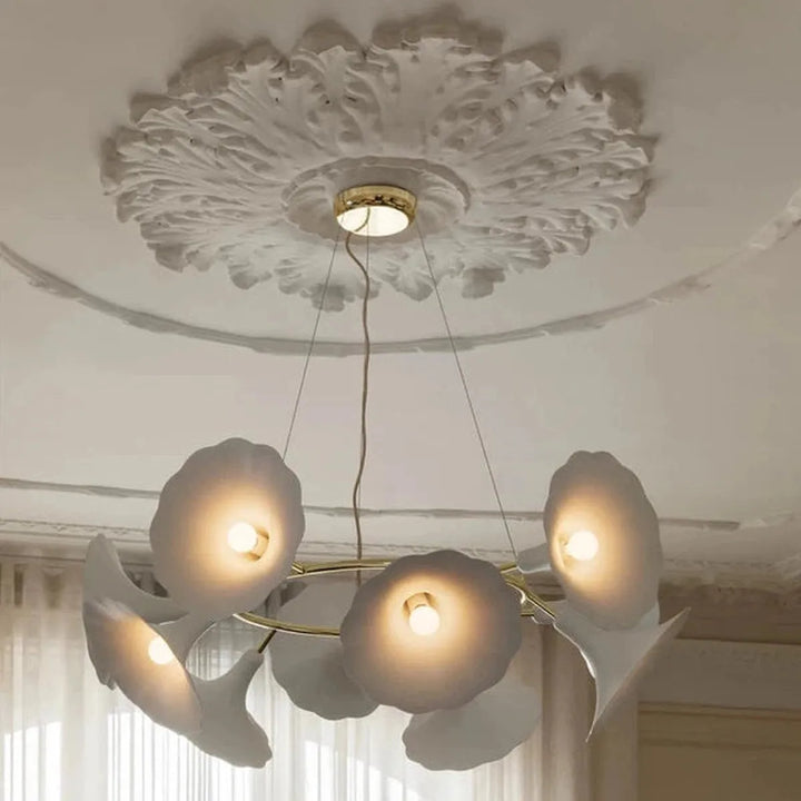 Nuura Petalii 10 taklampe Hvit/messing-Takpendler-Nuura-Hvit / Messing-Nua__2111001-Lightup.no
