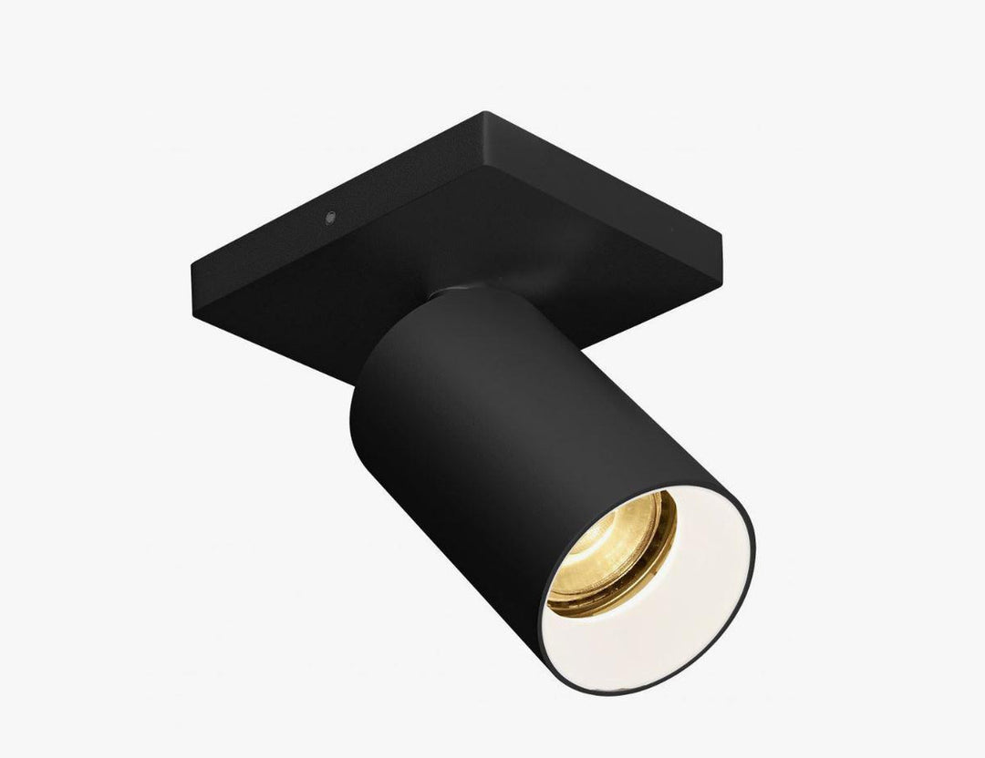 OZ K1 taklampe med 1 spott og reflektor - Svart / Hvit - Lightup.no
