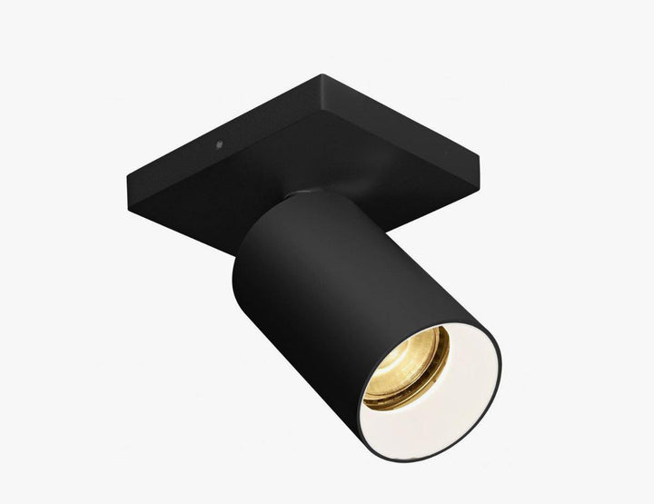 OZ K1 taklampe med 1 spott og reflektor - Svart / Hvit - Lightup.no