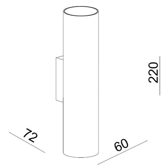 OZ K2 vegglampe opp/ned lys - Hvit-Vegglamper-NorDesign-Hvit-64490206-Lightup.no
