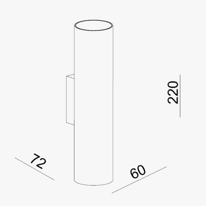OZ K2 vegglampe opp/ned lys - Svart/Gull-Vegglamper-NorDesign-Svart / Gull-64490205-Lightup.no