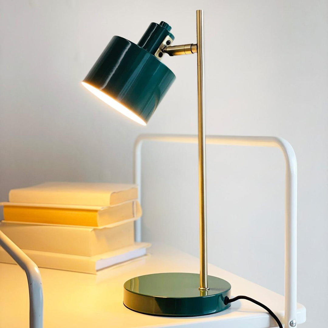 Ocean bordlampe-Bordlamper-Dyberg Larsen-Rød/messing-DL-9260-Lightup.no