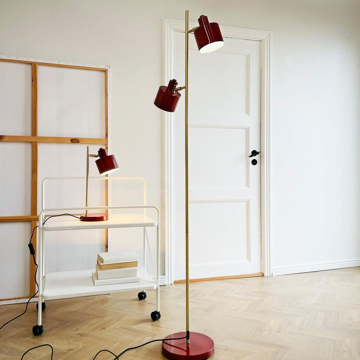 Ocean bordlampe-Bordlamper-Dyberg Larsen-Rød/messing-DL-9260-Lightup.no