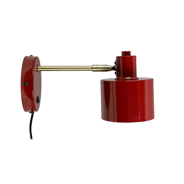 Ocean vegglampe-Vegglamper-Dyberg Larsen-Rød / messing-DL-9259-Lightup.no