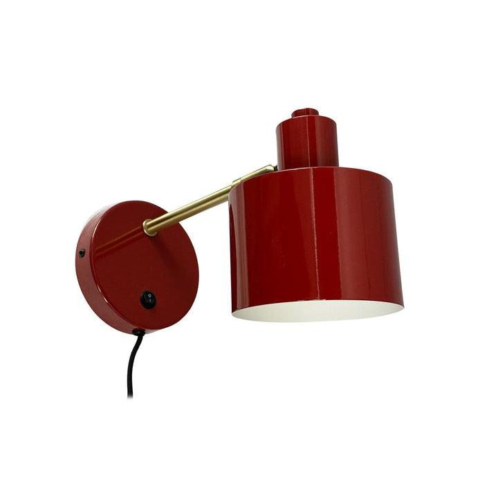 Ocean vegglampe-Vegglamper-Dyberg Larsen-Rød / messing-DL-9259-Lightup.no