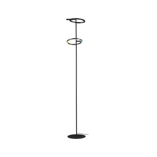 Odila gulvlampe 2 x 10,4W - Dimbar-Gulvlamper-Paulmann-Svart / Krom-PL-71279-Lightup.no