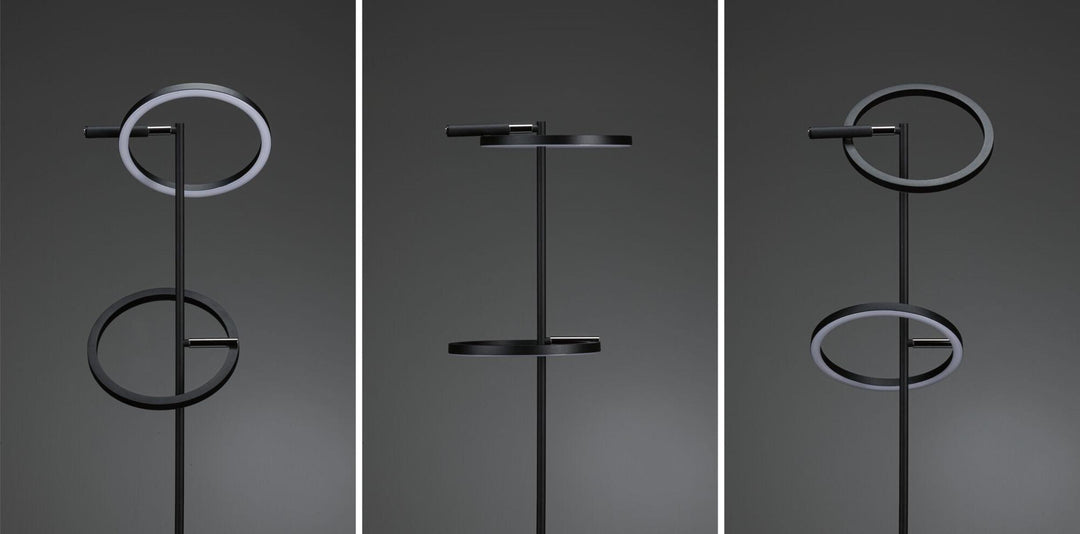 Odila gulvlampe 2 x 10,4W - Dimbar-Gulvlamper-Paulmann-Svart / Krom-PL-71279-Lightup.no