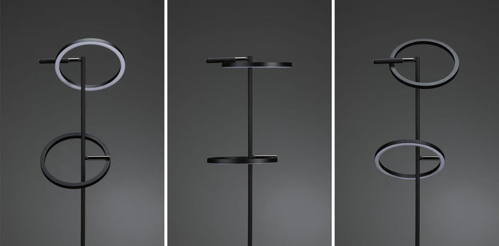 Odila gulvlampe 2 x 10,4W - Dimbar-Gulvlamper-Paulmann-Svart / Krom-PL-71279-Lightup.no
