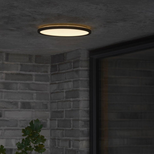 Oja 29 round utendørs taklampe 3000 Kelvin 14W IP54-Utebelysning taklampe-Nordlux-Svart-2618256103-Lightup.no