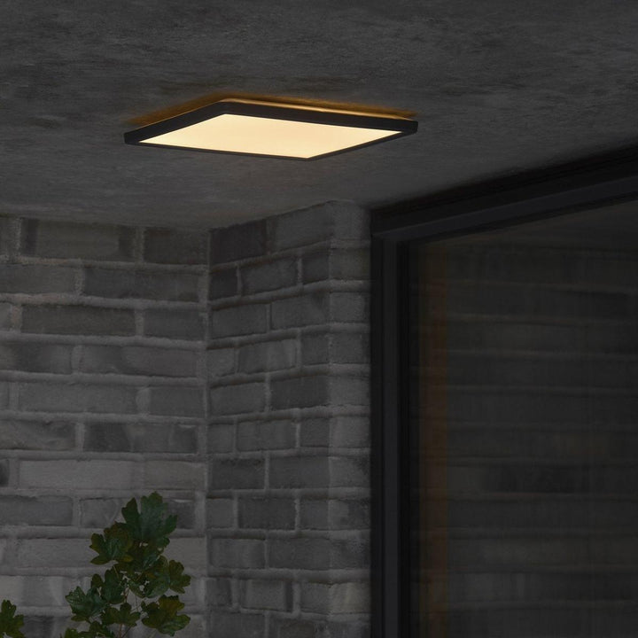 Oja 29 square utendørs taklampe 3000 Kelvin 14W IP54-Utebelysning taklampe-Nordlux-Svart-2618356103-Lightup.no