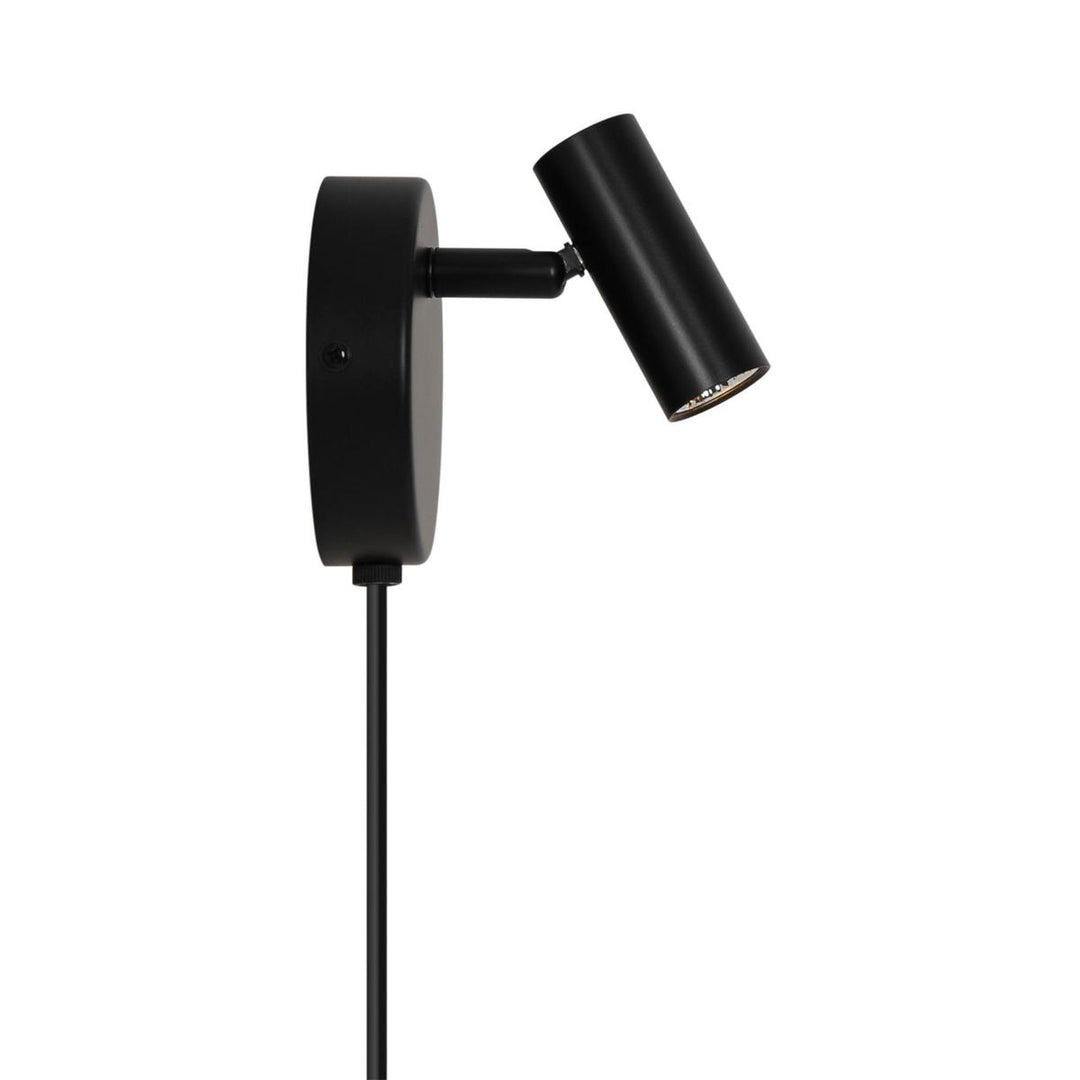 Omari round vegglampe 3,2W 2700 Kelvin-Vegglamper-Nordlux-Svart-2612501003-Lightup.no