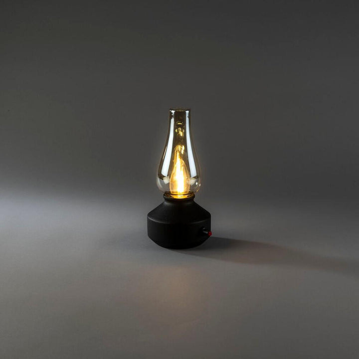 Oppladbar bordlampe med røykfarget glass og dimmer – IP44-Utebelysning Hagebelysning-Konstsmide-Hvit-4130-205-Lightup.no