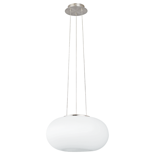 Optica takpendel 35 cm - Matt krom / Opal glass-Takpendler-Eglo-Sølv / Hvit-86814-Lightup.no