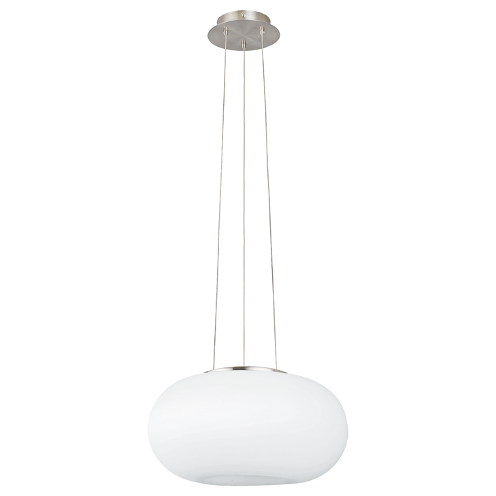 Optica takpendel 35 cm - Matt krom / Opal glass-Takpendler-Eglo-Sølv / Hvit-86814-Lightup.no