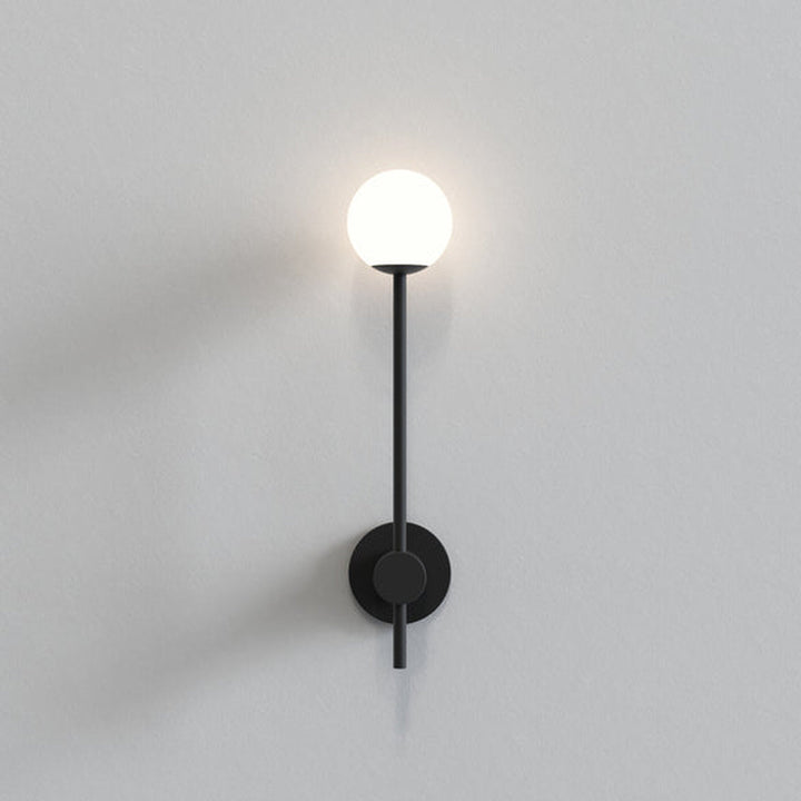 Orb Single vegglampe IP44 G9-Baderomsbelysning vegglamper-Astro Lighting-Svart / Opal-Asg__1424004-Lightup.no