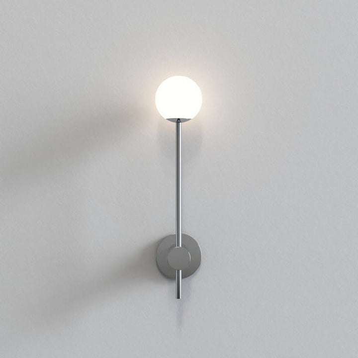 Orb Single vegglampe IP44 G9-Baderomsbelysning vegglamper-Astro Lighting-Svart / Opal-Asg__1424004-Lightup.no