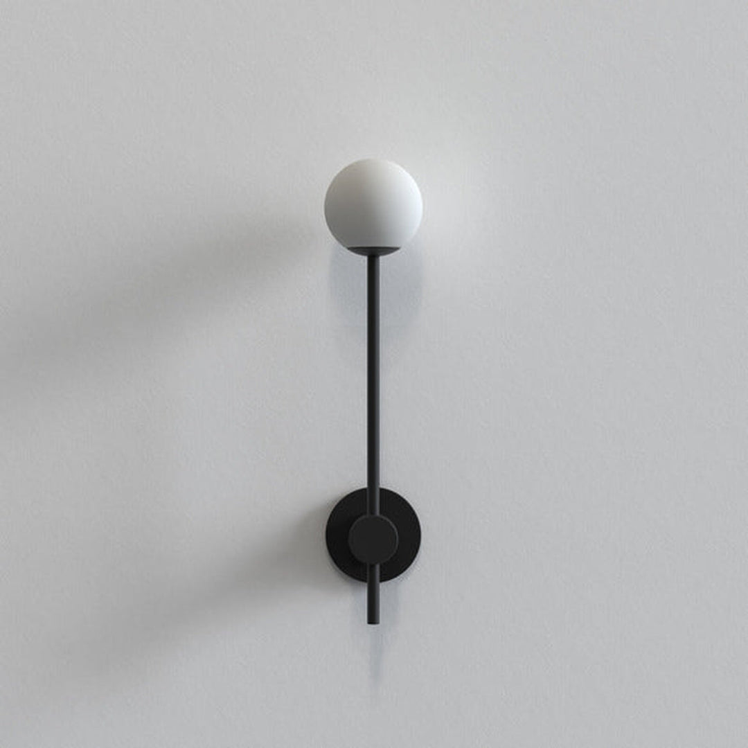Orb Single vegglampe IP44 G9-Baderomsbelysning vegglamper-Astro Lighting-Svart / Opal-Asg__1424004-Lightup.no