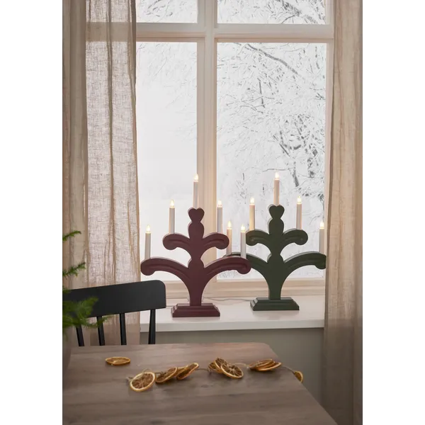 Orsa adventsstake 5-lys-Julebelysning adventsstake-Star Trading-Grønn-156-24-Lightup.no
